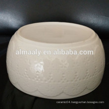 white porcelain rice bowl